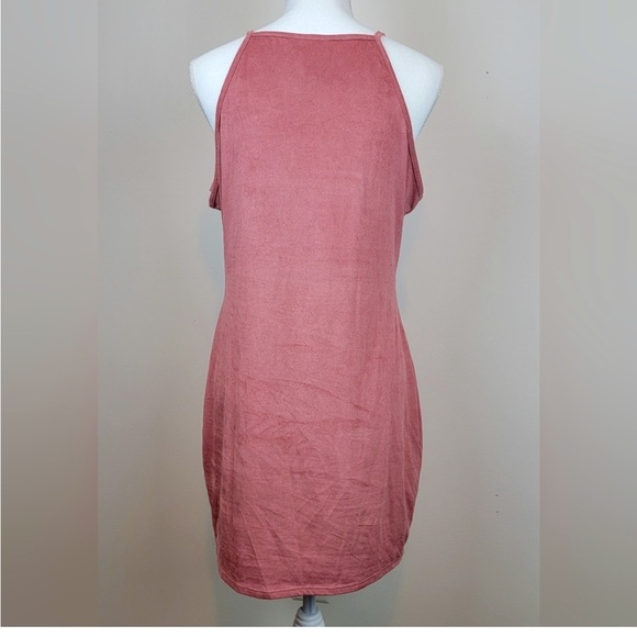 Adara Ruffled V-neck Mini Dress/Tunic Mauve Blush - Picture 5 of 9